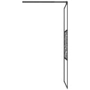 vidaXL fekete ESG üveg zuhanyfal kőmintával 80 x 195 cm
