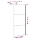 vidaXL fekete ESG üveg zuhanyfal kőmintával 80 x 195 cm