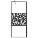 vidaXL fekete ESG üveg zuhanyfal kőmintával 90x195cm