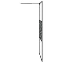 vidaXL fekete ESG üveg zuhanyfal kőmintával 115x195cm