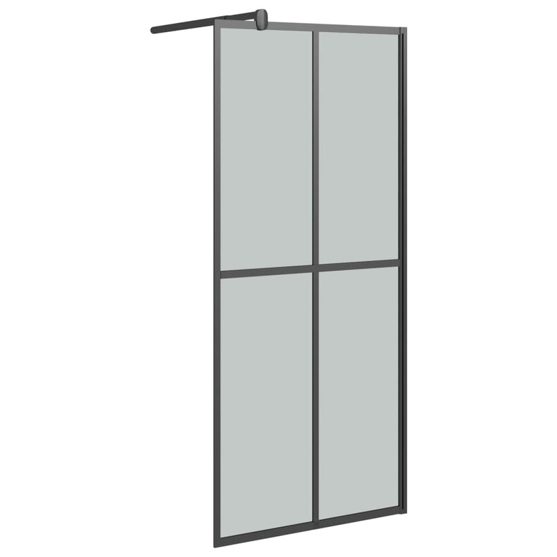 vidaXL sötét edzett üveg zuhanyfal küszöb nélküli zuhanyhoz 80x195 cm