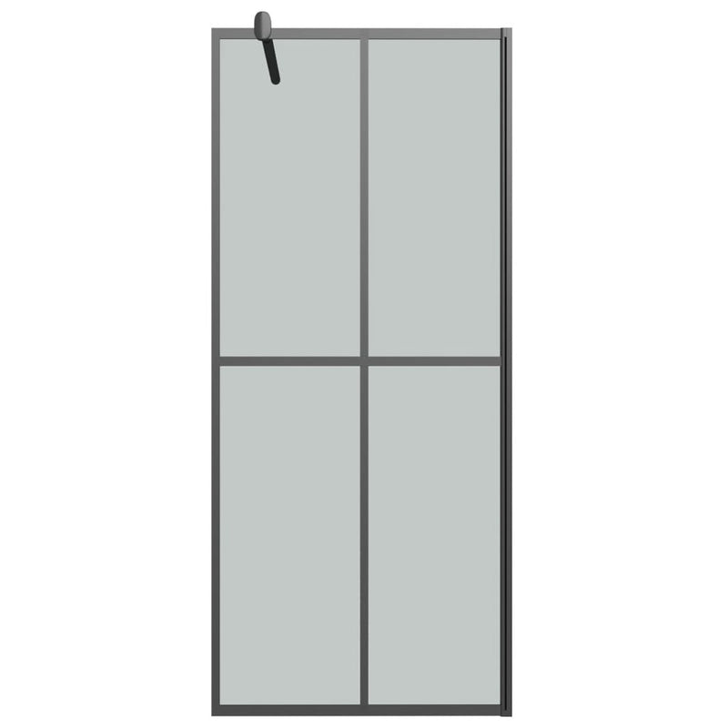 vidaXL sötét edzett üveg zuhanyfal küszöb nélküli zuhanyhoz 80x195 cm