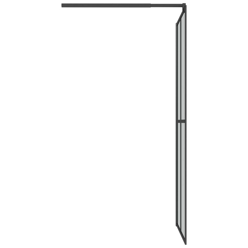 vidaXL sötét edzett üveg zuhanyfal küszöb nélküli zuhanyhoz 80x195 cm