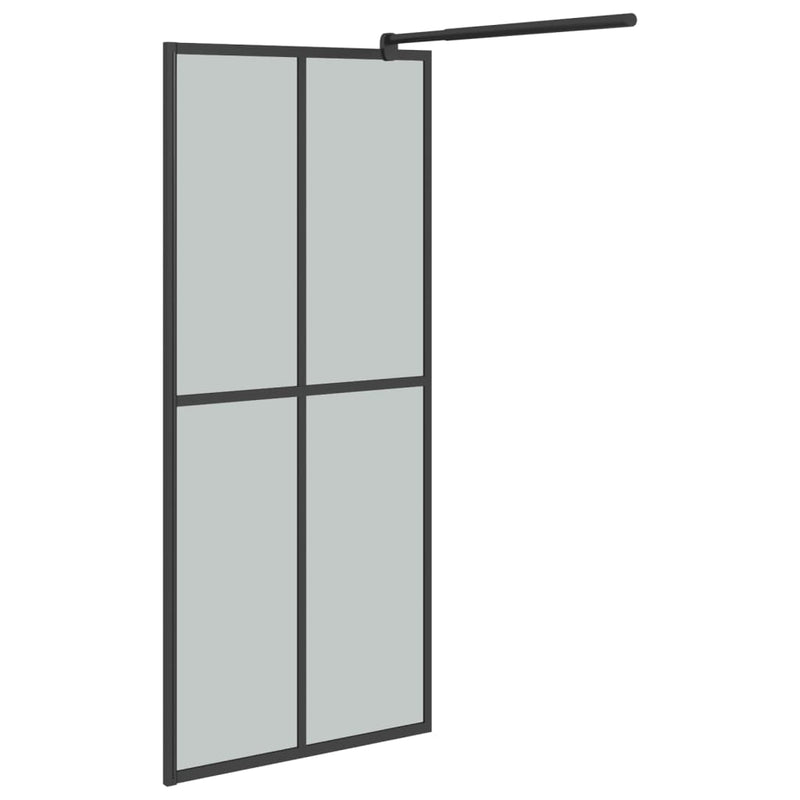 vidaXL sötét edzett üveg zuhanyfal küszöb nélküli zuhanyhoz 80x195 cm