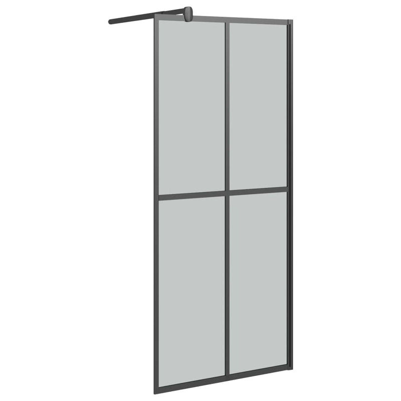 vidaXL sötét edzett üveg zuhanyfal küszöb nélküli zuhanyhoz 90x195cm