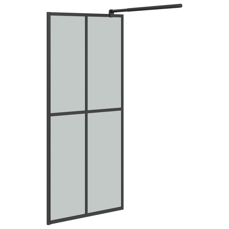 vidaXL sötét edzett üveg zuhanyfal küszöb nélküli zuhanyhoz 90x195cm