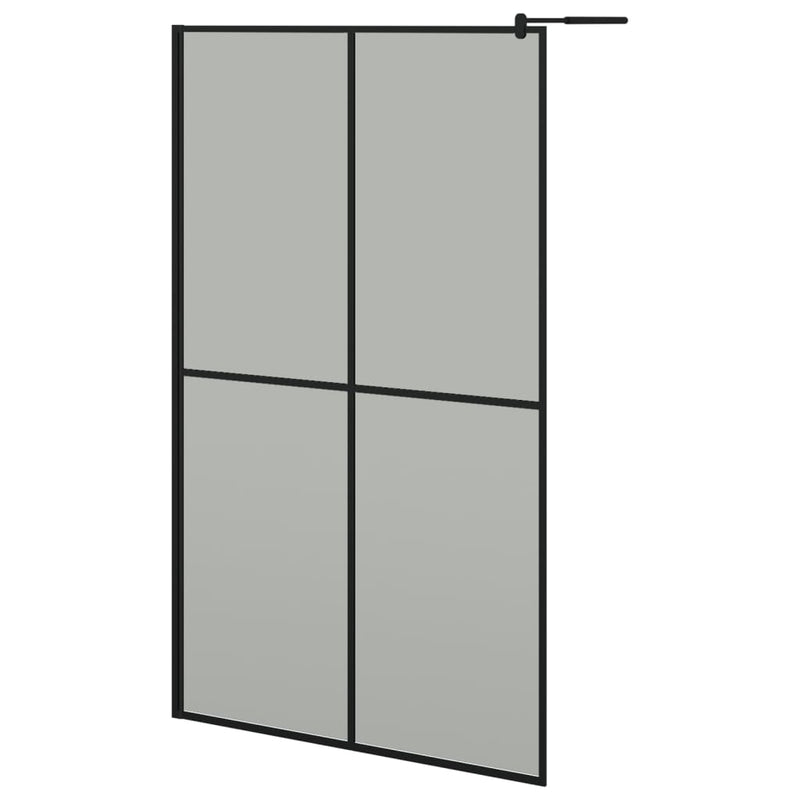vidaXL sötét edzett üveg zuhanyfal küszöb nélküli zuhanyhoz 118x190 cm