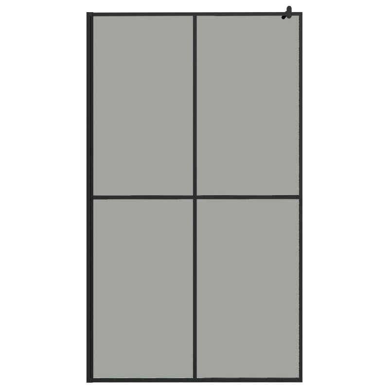 vidaXL sötét edzett üveg zuhanyfal küszöb nélküli zuhanyhoz 118x190 cm