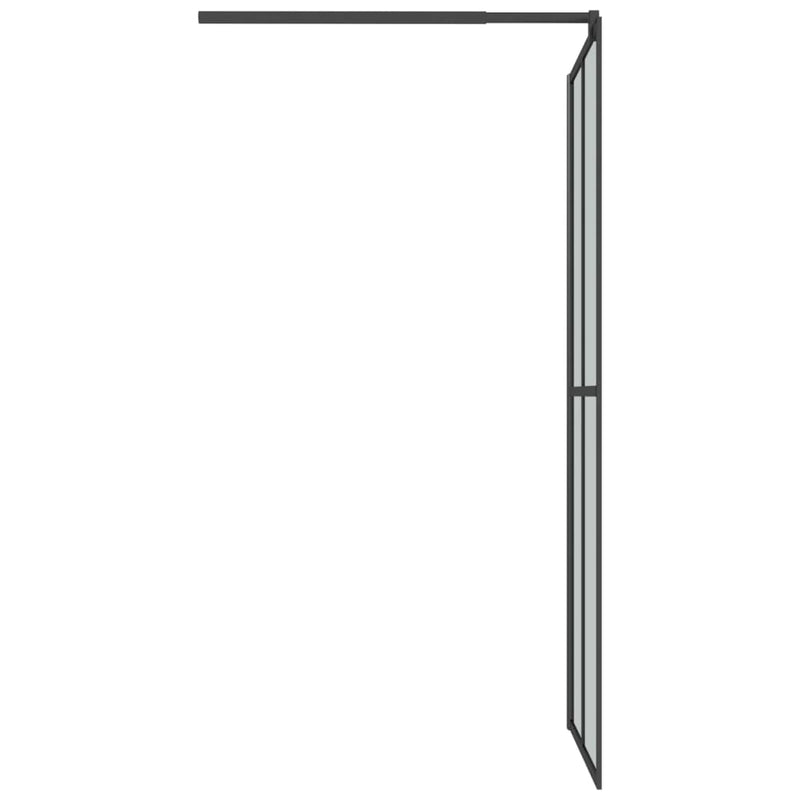 vidaXL sötét edzett üveg zuhanyfal küszöb nélküli zuhanyhoz 118x190 cm