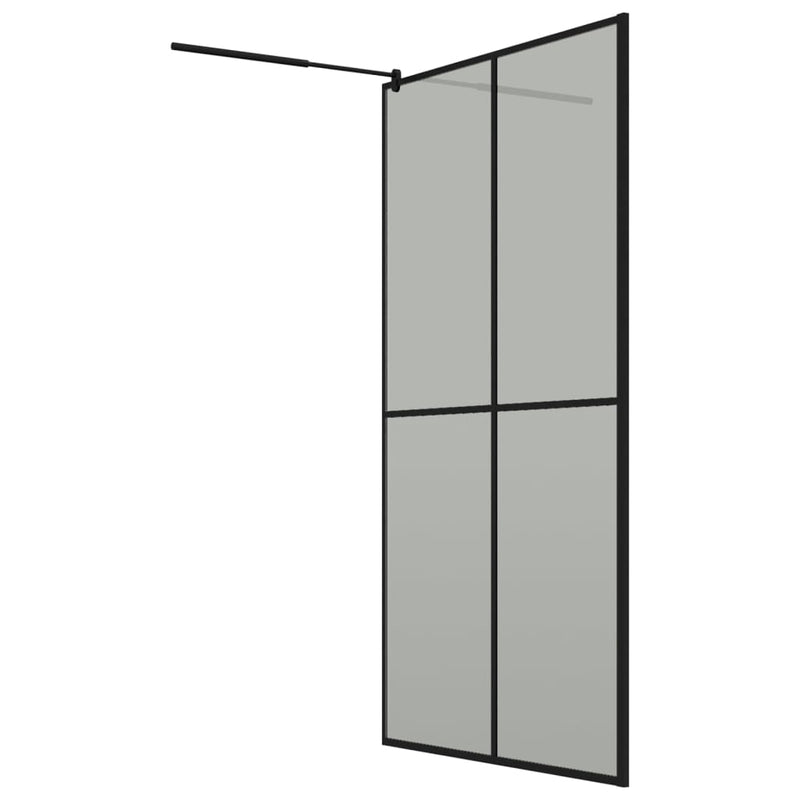 vidaXL sötét edzett üveg zuhanyfal küszöb nélküli zuhanyhoz 118x190 cm