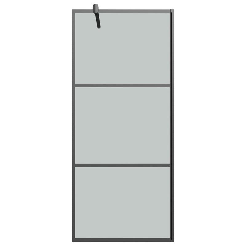 vidaXL fekete sötét ESG üveg zuhanyfal 80 x 195 cm