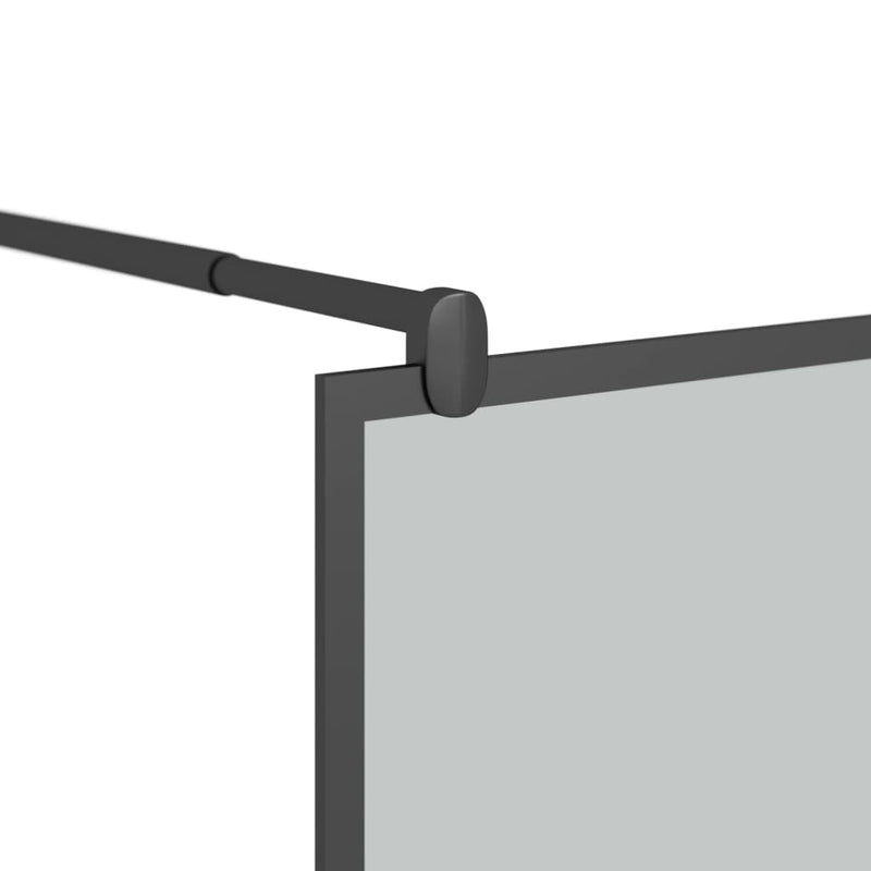 vidaXL fekete sötét ESG üveg zuhanyfal 90x195cm