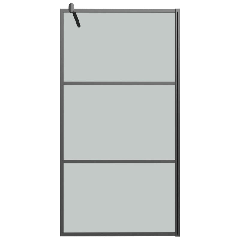 vidaXL fekete sötét ESG üveg zuhanyfal 100x195cm