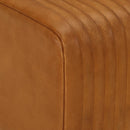 vidaXL barna valódi kecskebőr és tömör mangófa bokpad 107 cm