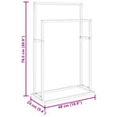 vidaXL szabadon álló fehér vas törölközőtartó 48 x 24 x 78,5 cm