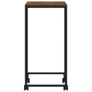 vidaXL fekete szerelt fa kisasztal kerekekkel 40 x 30 x 63,5 cm
