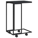 vidaXL fekete szerelt fa kisasztal kerekekkel 40 x 30 x 63,5 cm