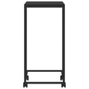 vidaXL fekete szerelt fa kisasztal kerekekkel 40 x 30 x 63,5 cm