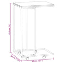 vidaXL fehér szerelt fa kisasztal kerekekkel 40 x 30 x 63,5 cm