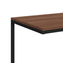 vidaXL fekete szerelt fa kisasztal kerekekkel 55x35x70 cm