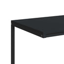 vidaXL fekete szerelt fa kisasztal kerekekkel 55x35x70 cm