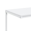 vidaXL fehér szerelt fa kisasztal kerekekkel 55x35x70 cm