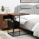 vidaXL fekete szerelt fa kisasztal 55 x 36 x 59,5 cm