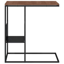 vidaXL fekete szerelt fa kisasztal 55 x 36 x 59,5 cm
