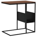 vidaXL fekete szerelt fa kisasztal 55 x 36 x 59,5 cm