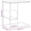 vidaXL fekete szerelt fa kisasztal 55 x 36 x 59,5 cm