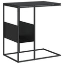 vidaXL fekete szerelt fa kisasztal 55x36x59,5 cm