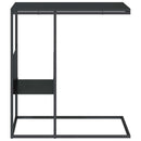 vidaXL fekete szerelt fa kisasztal 55x36x59,5 cm