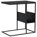 vidaXL fekete szerelt fa kisasztal 55x36x59,5 cm