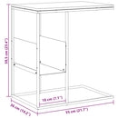 vidaXL fekete szerelt fa kisasztal 55x36x59,5 cm