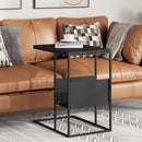 vidaXL fekete szerelt fa kisasztal 55x36x59,5 cm