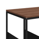 vidaXL fekete szerelt fa kisasztal kerekekkel 55x36x63,5 cm