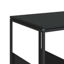 vidaXL fekete szerelt fa kisasztal kerekekkel 55x36x63,5 cm
