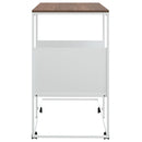 vidaXL fehér szerelt fa kisasztal kerekekkel 55x36x63,5 cm