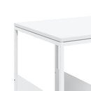 vidaXL fehér szerelt fa kisasztal kerekekkel 55x36x63,5 cm