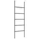 vidaXL 5 szintes fekete vas törölközőtartó létra 58 x 175 cm