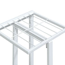 vidaXL 4 szintes fehér vas virágtartó állvány kerekekkel 44x23x80 cm