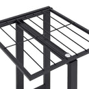 vidaXL 5-szintes fekete vas virágtartó állvány kerekekkel 44x23x100 cm