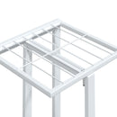 vidaXL 5 szintes fehér vas virágtartó állvány kerekekkel 44x23x100 cm