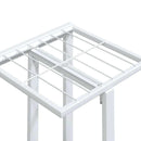 vidaXL 5 szintes fehér vas virágtartó állvány kerekekkel 44x23x100 cm