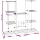 vidaXL fekete vas virágtartó állvány 94,5 x 25 x 89 cm