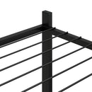 vidaXL fekete vas virágtartó állvány kerekekkel 83 x 25 x 63,5 cm