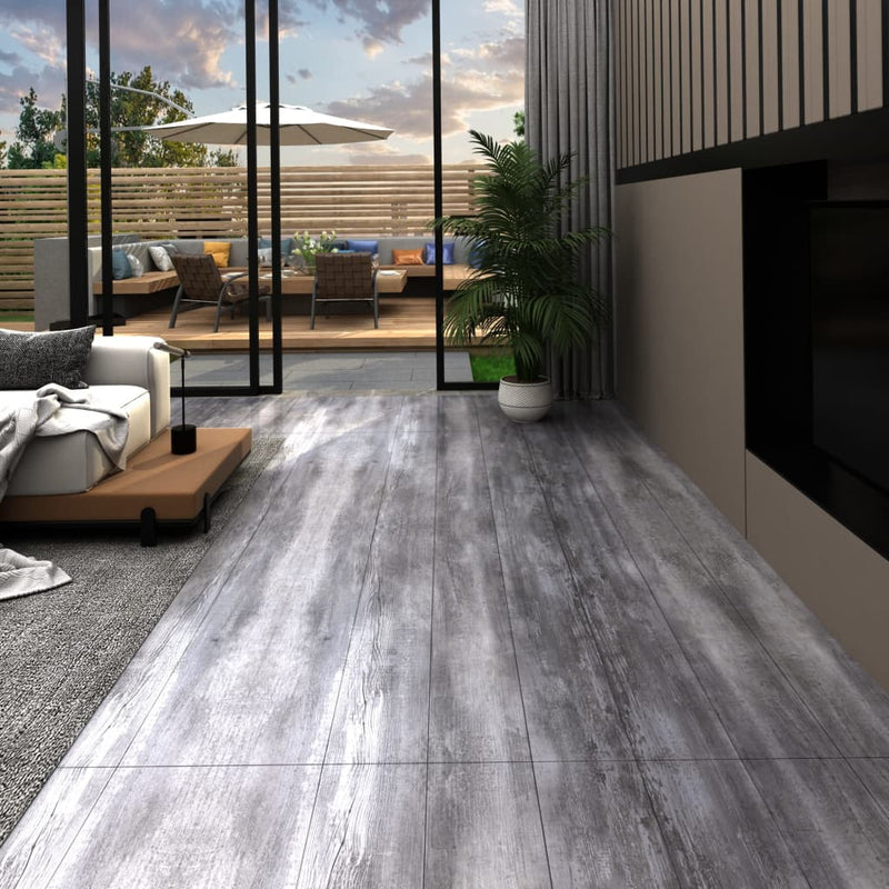 vidaXL matt szürke fa színű öntapadó PVC padlóburkolók 2,51 m² 2 mm