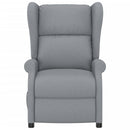 vidaXL világosszürke szövet magas háttámlájú elektromos dönthető fotel