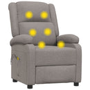 vidaXL tópszínű szövet elektromos masszázsfotel