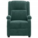 vidaXL sötétzöld bársony elektromos dönthető fotel